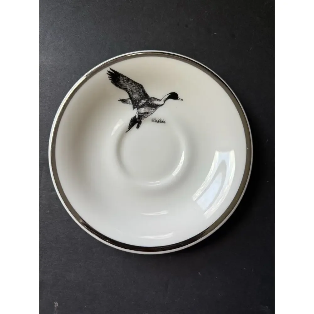 Wild Game Birds By Castleton China Cup And Saucer Set Pintail Duck Made In USA